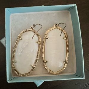 Kendra Scott pearl white earrings